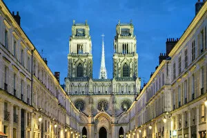 Images Dated 4th March 2014: Facade of Orleans Cathedral (Basilique Cathedrale Sainte-Croix)