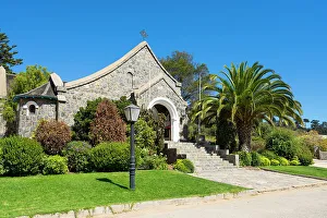 Images Dated 13th September 2022: Facade of Parroquia Santa Teresa De Jesus on sunny day, Zapallar, Petorca Province