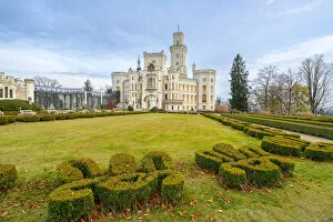 Images Dated 10th March 2022: Facade of The State Chateau of Hluboka and its park, Hluboka nad Vltavou, South Bohemian Region