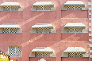 Barbados Prints: Facade of SunBay Hotel, Maxwell Beach, Barbados, Caribbean