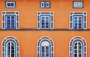 Facade of traditional house on the bank of Arno River, Pisa, Tuscany, Italy, Europe