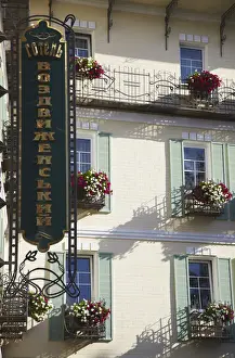 Boutique Hotel Prints: Facade of Vozdvyzhensky Hotel on Andriyivsky Uzviz (Andrews Descent), KIev, Ukraine