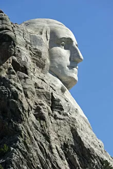 Images Dated 29th May 2013: Face of President Washington, Mount Rushmore, Pennington County, Black Hills, Western