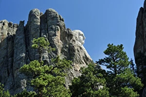 Face of President Washington, Mount Rushmore, Pennington County, Black Hills, Western