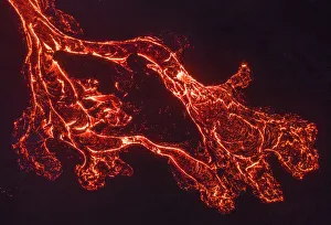 Leonardo Papera Prints: Fagradalsfjall volcano eruption. Geldingaldalir, Reykjanes Peninsula, Iceland