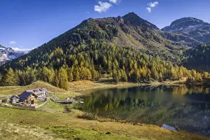Fahrlechhutte on Duisitzkarsee in the Schladming Mountains near Rohrmoos, Styria, Austria
