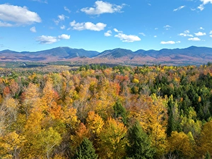 White Mountains Prints: Fall foliage and the White Mountains beyond