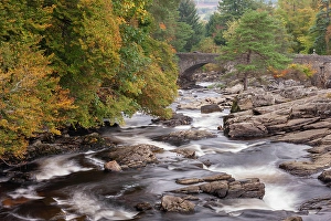 October Prints: The Falls of Dochart in Killin, Scotland, UK