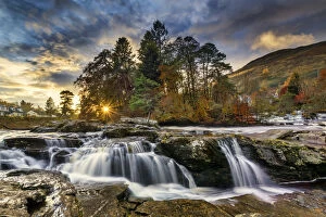 Seasons Gallery: Falls of Dochart at Sunset, Killin, Stirling, Scotland