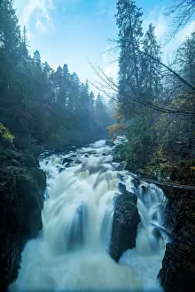 Kinross Prints: Falls on the River Braan, Dunkeld, Perth and Kinross, Perthshire, Scotland