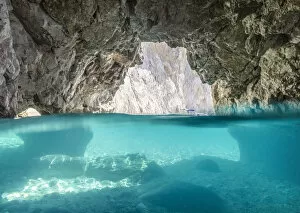 Famous blue caves in the island of Zakynthos, Greek Islands, Greece
