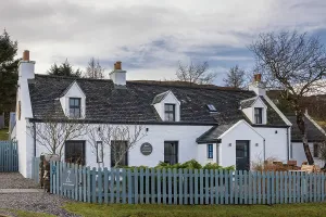 February Prints: The famous Three Chimneys Restaurant at Colbost on the Isle of Skye