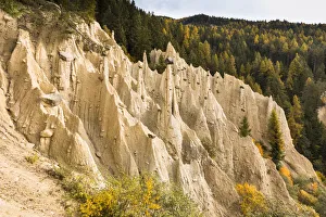 The famous Earth Pyramids of Percha (Renon), a natural monument, Bolzano province