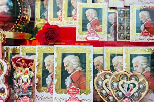 The famous Mozartkugeln chocolate pralines, Salzburg, Austria
