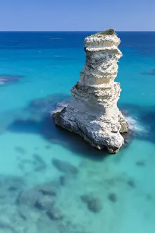 The Faraglioni of Torre Sant Andrea. Melendugno, province of Lecce, Salento, Apulia