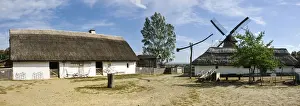 Wind Power Prints: A farm of the Nagykunsag region. Open-air museum (Skanzen) near Szentendre. Hungary