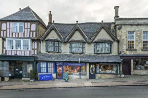 High Street Prints: Farm shop, High street, Burford, Oxfordshire, England, UK
