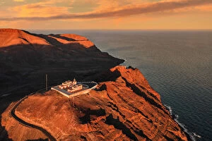 Images Dated 24th April 2023: Faro de la Entallada lighthouse at Punta de la Entallada, Fuerteventura, Canary Islands, Spain