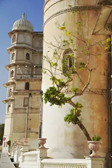 Udaipur Prints: Fateh Prakash Palace Hotel inside City Palace complex, Udaipur, Rajasthan, India