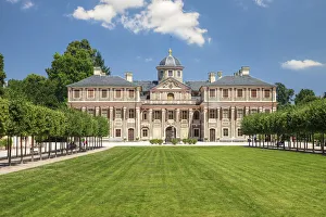 Castle Grounds Prints: Favorite castle (front view) near Rastatt, Baden Wurttemberg, Baden-Wurttemberg, Germany