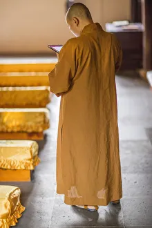 Images Dated 16th April 2021: Female monk, Shanghai, China