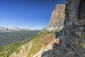 The via ferrata Astaldi, Tofane group, Cortina d Ampezzo, Belluno district, Veneto