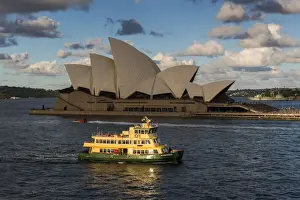 Ferry approaching Circular Quay and Sydney Opera House, Sydney, New South Wales