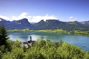 Images Dated 25th May 2016: A Ferry Boat on Wolfgangsee Lake, St. Wolfgang, Austria, Europe