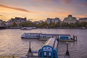 Festival Pier, River Thames, London, England, UK
