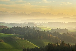 Farming Prints: Fields and hills of the Emmental, Berner Oberland, Switzerland