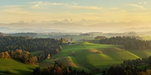 Farming Prints: Fields and hills of the Emmental, Berner Oberland, Switzerland
