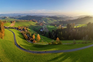 Emmental Prints: Fields and hills of the Emmental, Berner Oberland, Switzerland
