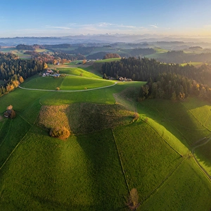 Emmental Prints: Fields and hills of the Emmental, Berner Oberland, Switzerland