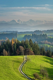Farming Prints: Fields and hills of the Emmental, Berner Oberland, Switzerland