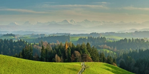 Emmental Prints: Fields and hills of the Emmental, Berner Oberland, Switzerland