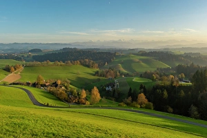 Emmental Prints: Fields and hills of the Emmental, Berner Oberland, Switzerland