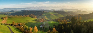Farming Prints: Fields and hills of the Emmental, Berner Oberland, Switzerland