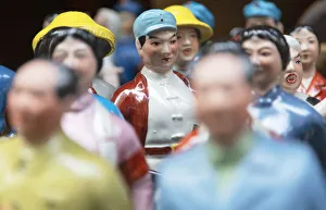 Figures Prints: Figurines at Cat Street Antiques Market, Central, Hong Kong