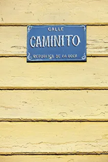 Conventillo Prints: A fileteado art signboard in the Caminito de la Boca, Buenos Aires, Argentina