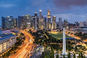 Images Dated 21st August 2018: Financial district skyline, Singapore