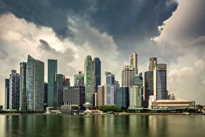 Images Dated 18th September 2018: Financial district skyline, Singapore