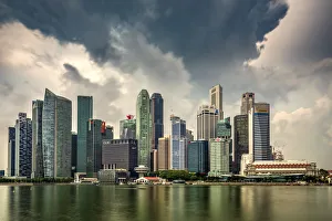 Images Dated 18th September 2018: Financial district skyline, Singapore