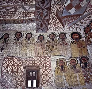 Images Dated 5th February 2009: Fine murals decorate the interior of the rock-hewn