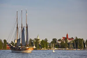 Images Dated 7th September 2010: Finland, Helsinki, Helsinki Harbor, sailing ship