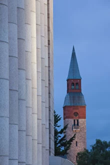 Images Dated 7th September 2010: Finland, Helsinki, tower of the Kansallismuseo, National Museum of Finland, evening