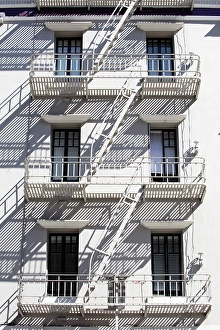 Califormia Prints: Fire escape, San Francisco, California, USA