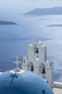Mediterranean Prints: Firostefani, Fira, Santorini (Thira), Cyclades Islands, Greece