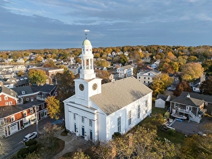 White Church Prints: First Congregation Church, , Rockport, Cape Ann, Gloucester, Massachusetts, USA