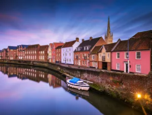 Fishergate at Twilight, Norwich, Norfolk, England