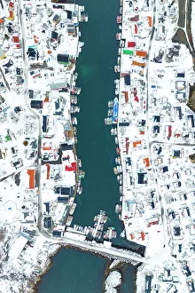 Vertical Prints: Fisherman village of Henningsvaer, Lofoten island, Norway